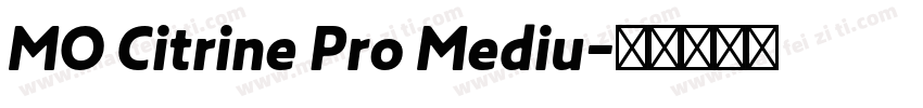 MO Citrine Pro Mediu字体转换